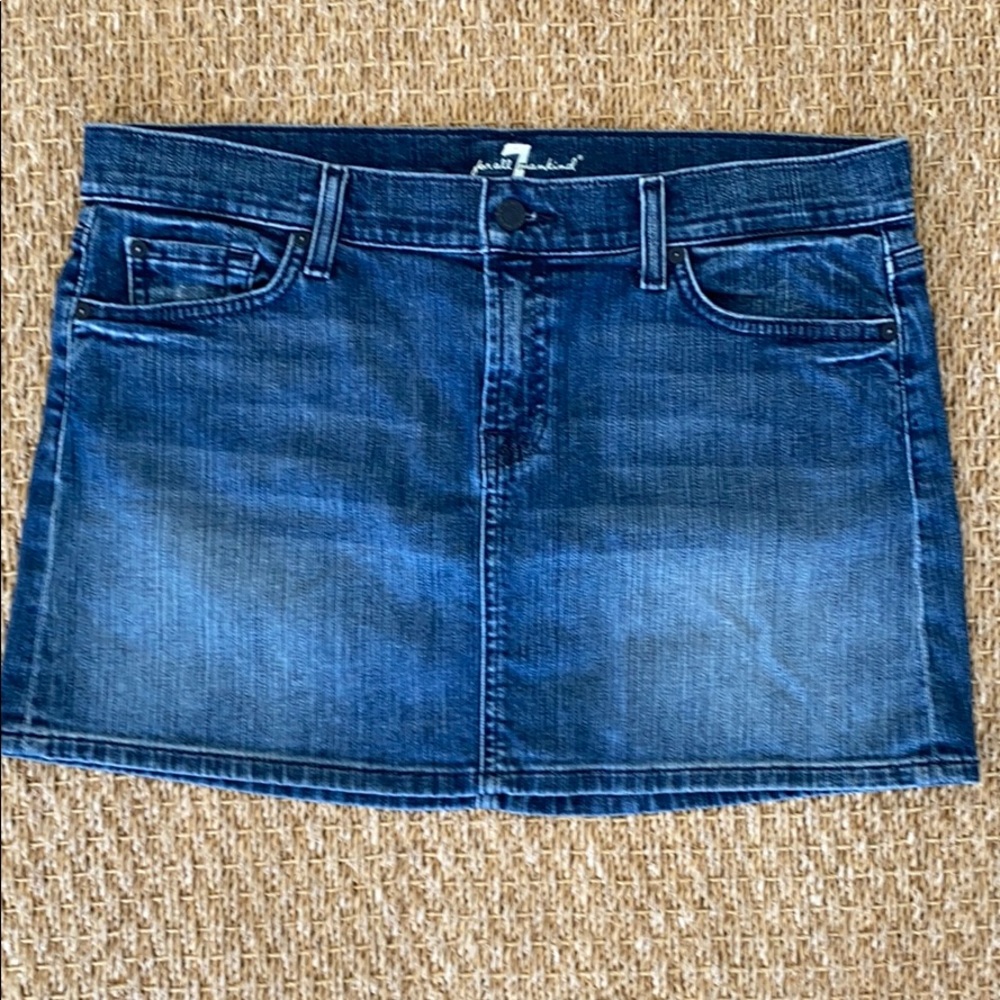 7 for all Mankind Denim Mini Skirt